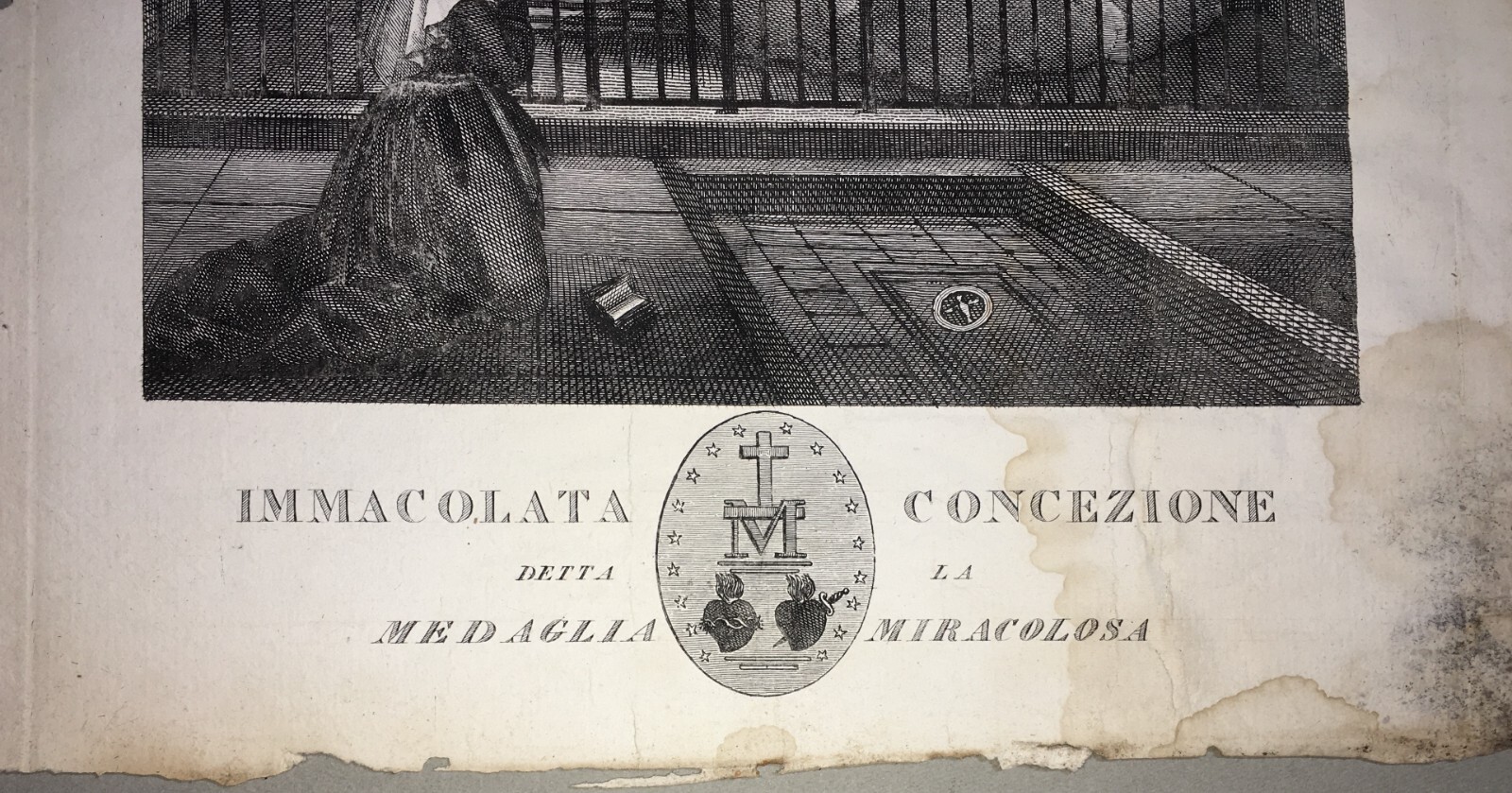 Antica Stampa Popolare Devozionale: Immacolata Concezione
