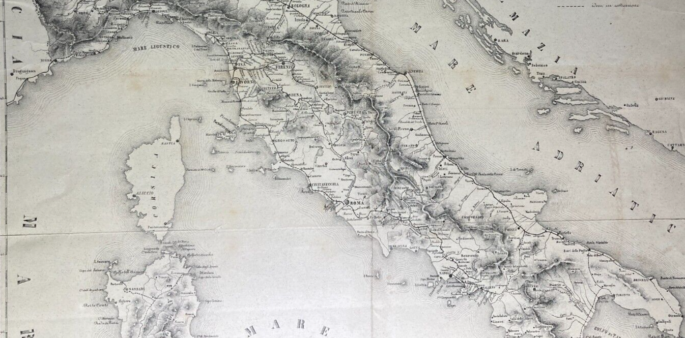 Ferrovie Italiane Al 1864: Strade Ferrate Adriatiche, Siciliane, Sarde E Tirreniche