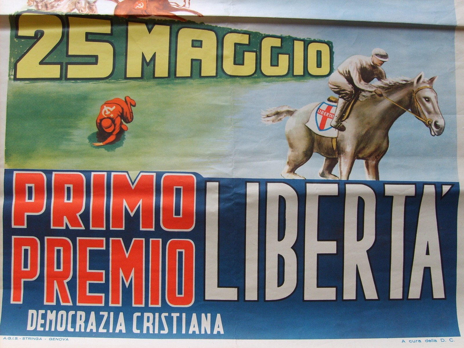 Manifesto Propaganda Politica Democrazia Cristiana, Lotteria Della Sicurezza Nazionale, José Fusaro
