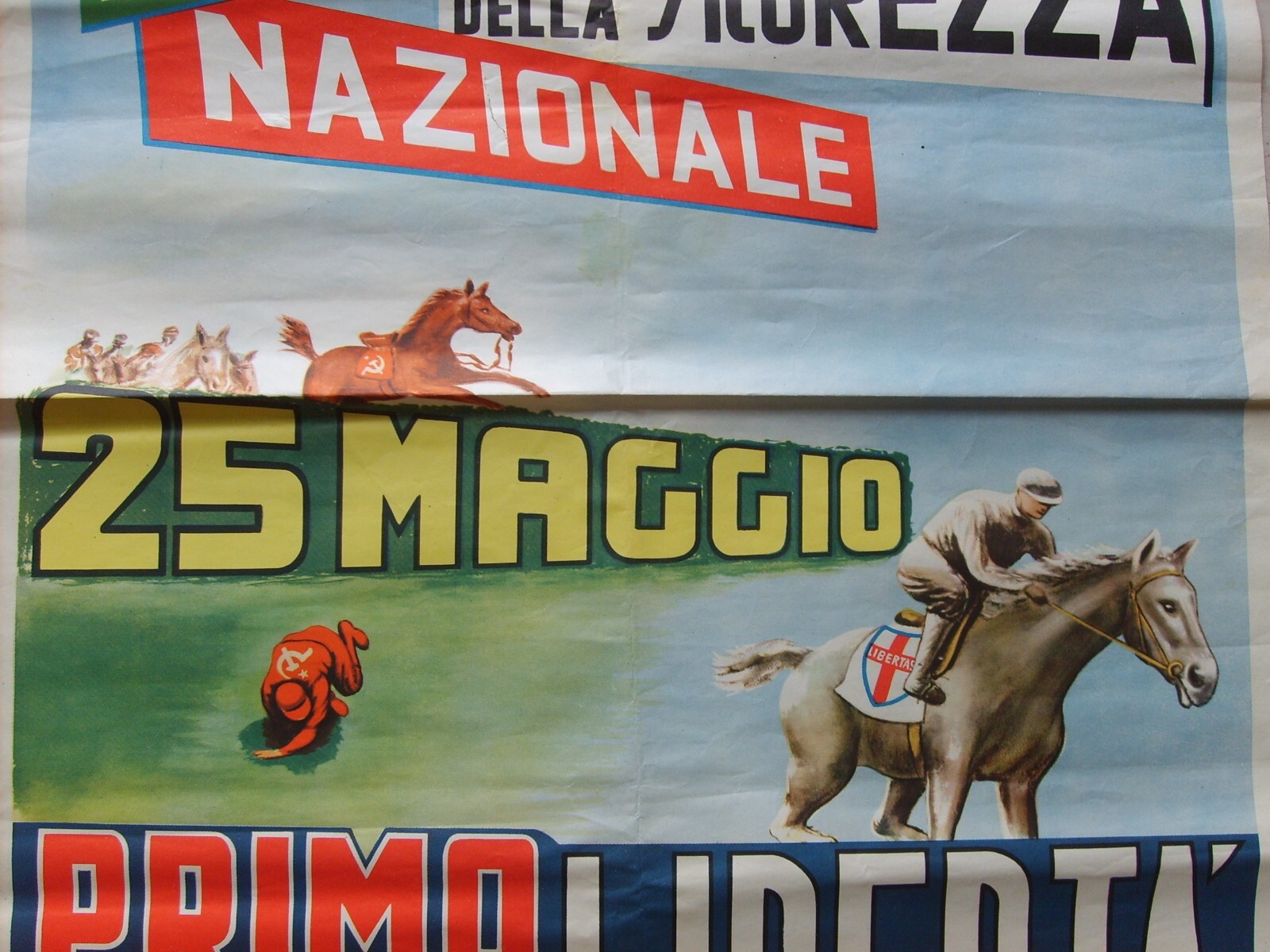 Manifesto Propaganda Politica Democrazia Cristiana, Lotteria Della Sicurezza Nazionale, José Fusaro
