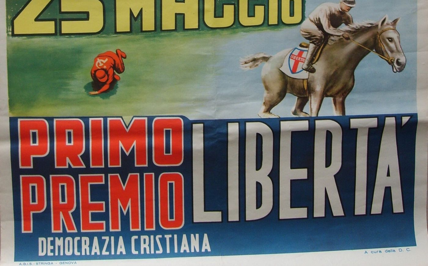Manifesto Propaganda Politica Democrazia Cristiana, Lotteria Della Sicurezza Nazionale, José Fusaro