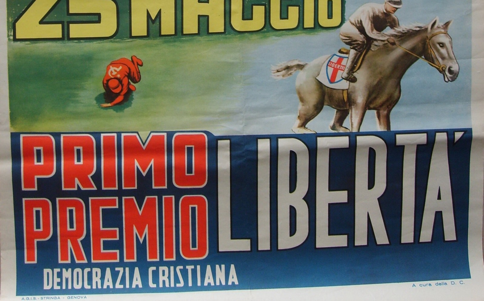 Manifesto Propaganda Politica Democrazia Cristiana, Lotteria Della Sicurezza Nazionale, José Fusaro