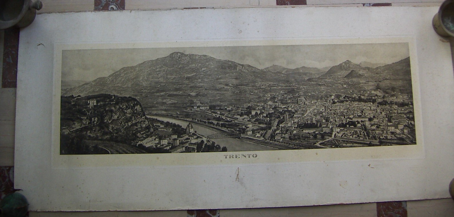 Trento. Grande Veduta Panoramica Fotografica