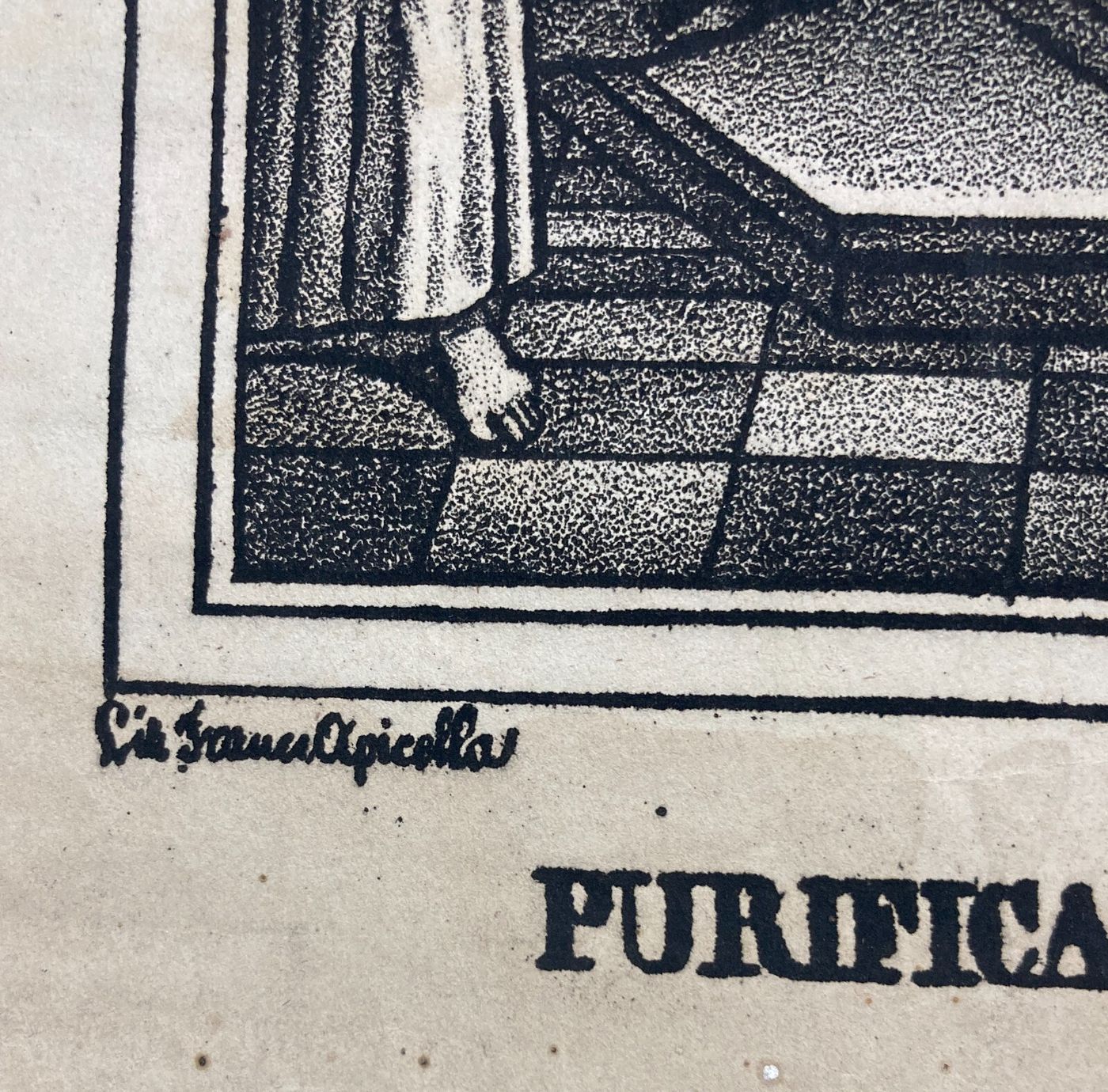 Arte Popolare Devozionale: Purificazione Di Maria Santissima, Antica Litografia
