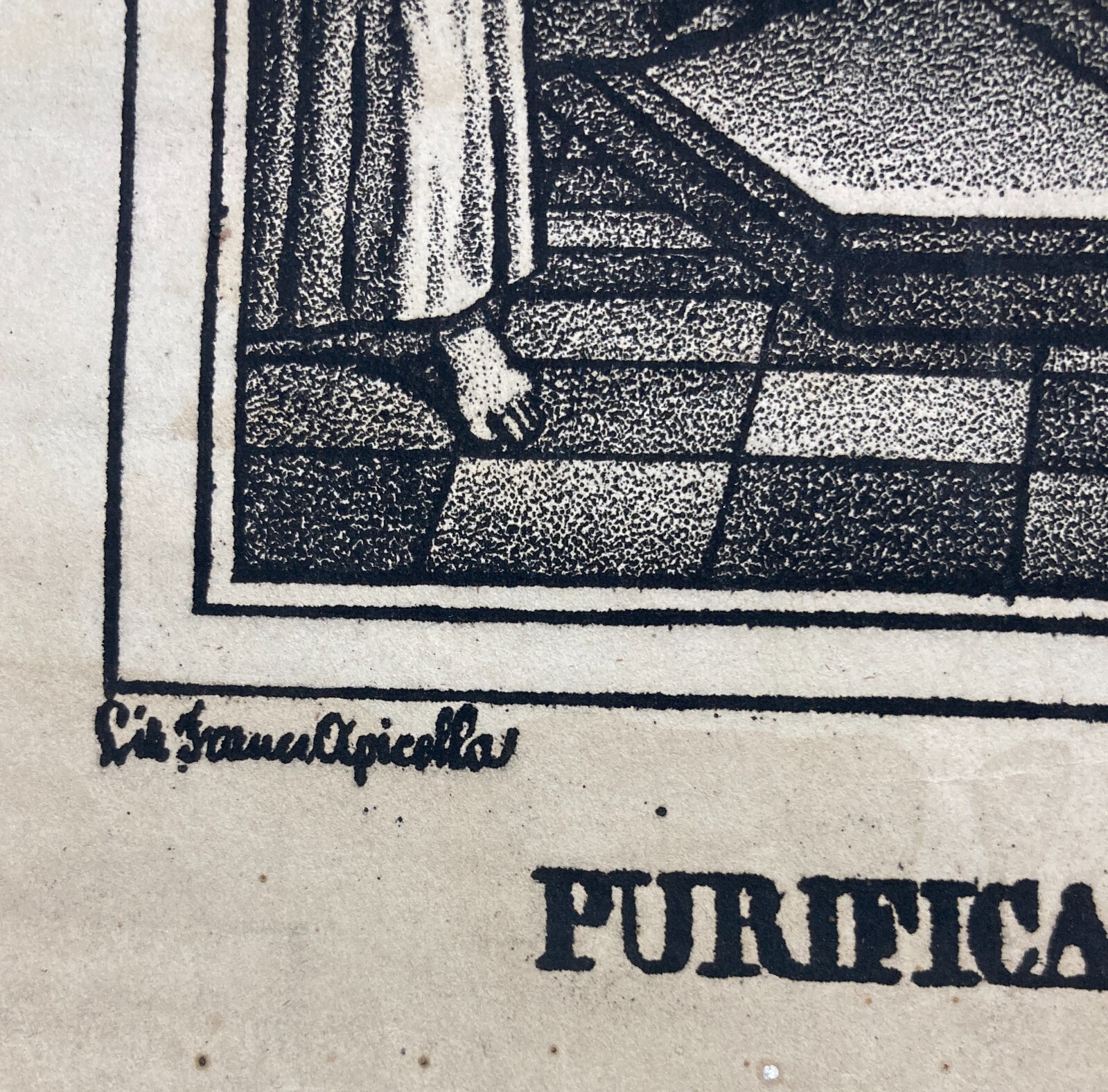 Arte Popolare Devozionale: Purificazione Di Maria Santissima, Antica Litografia