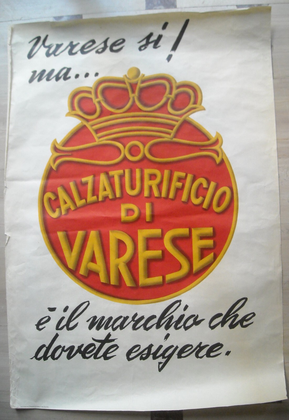Grande Manifesto Pubblicitario A Colori   Scarpe   Calzature   Grafica Landi   Varese