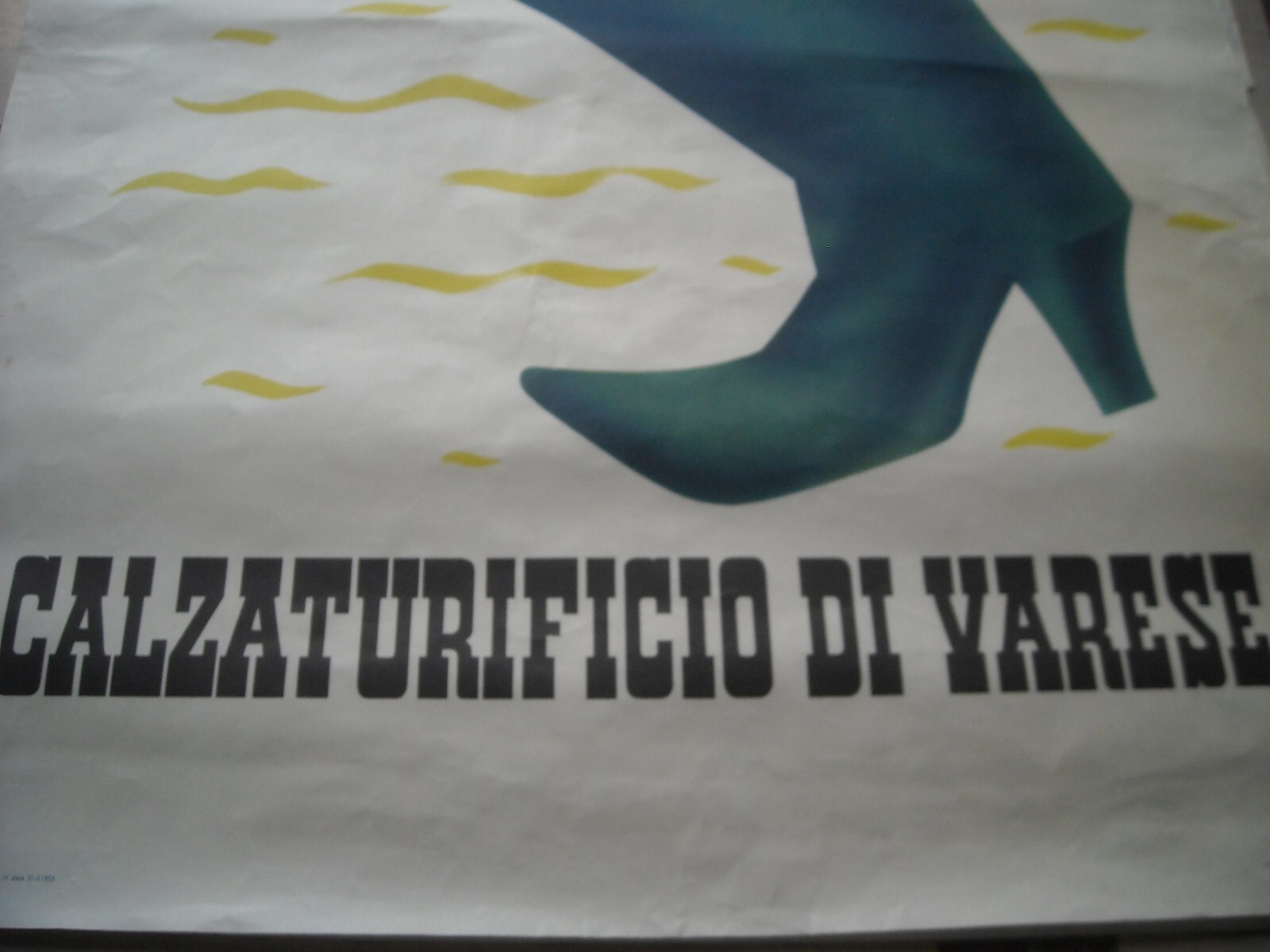 Grande Manifesto Pubblicitario. Scarpe. Calzature. Calzaturificio Di Varese. Landi.