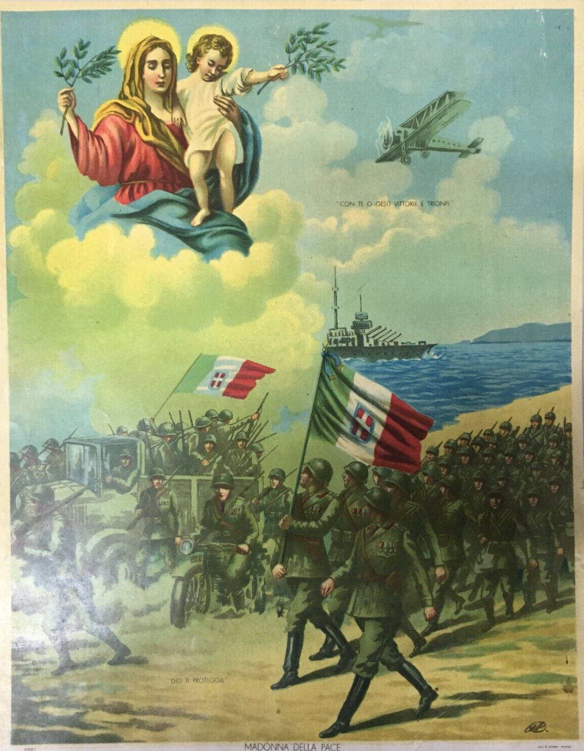 Madonna Della Pace: Militaria Della Grande Guerra Con Soldati E Simboli Patriottici
