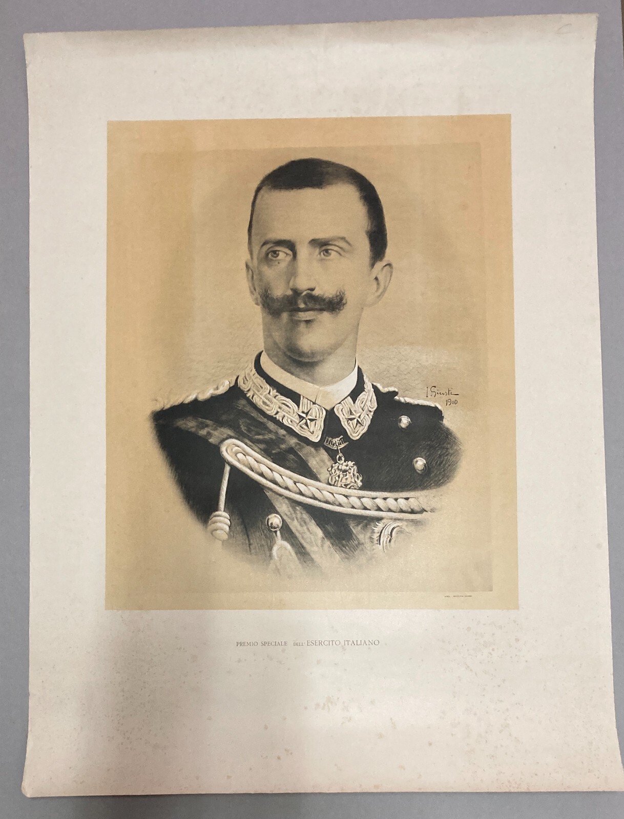 Militaria: Esercito Italiano Savoia Vittorio Emanuele III Artista Giusti Danesi