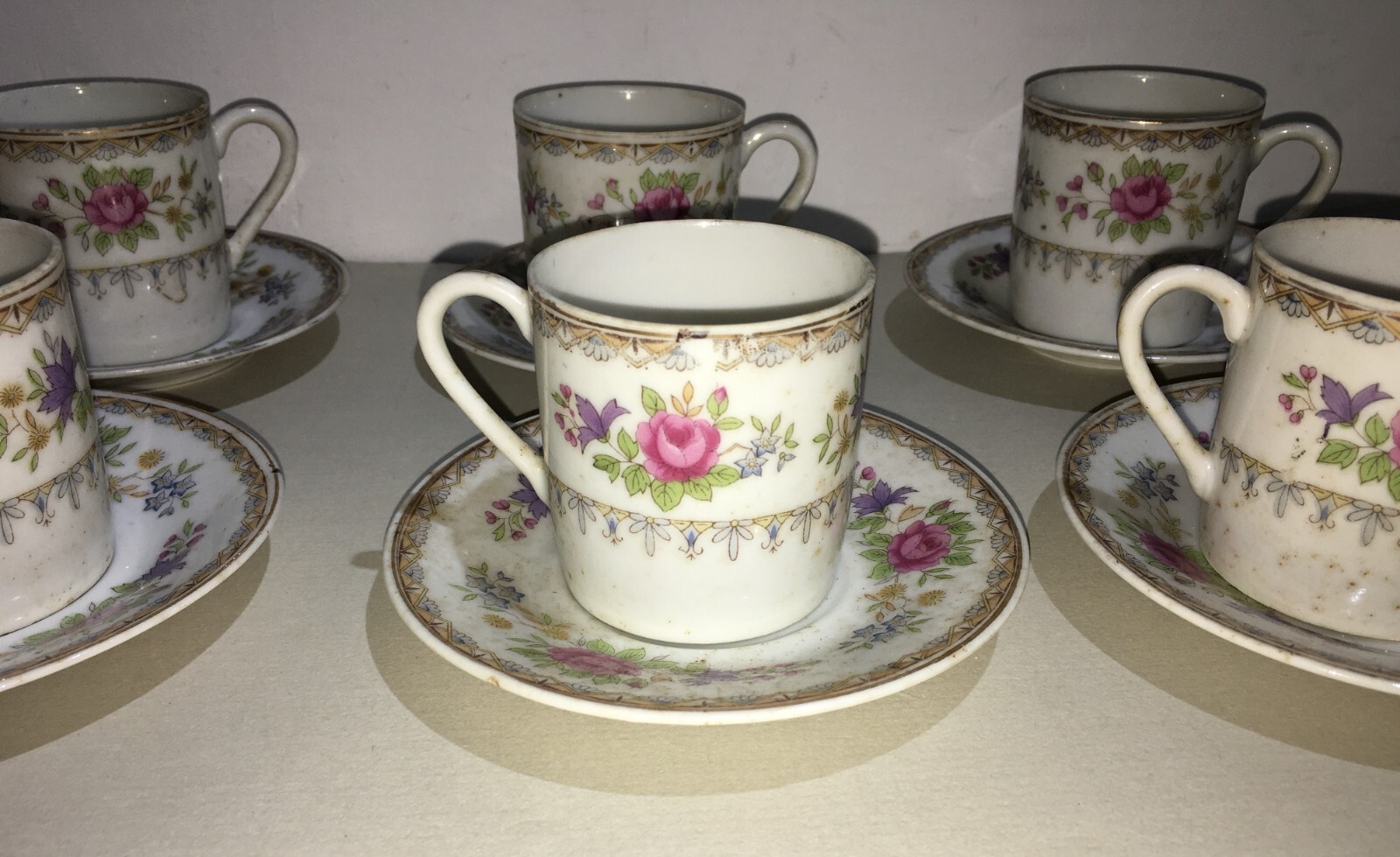 Servizio Da Caffè Royal Porzelan Con Decoro Floreale, Metà '900
