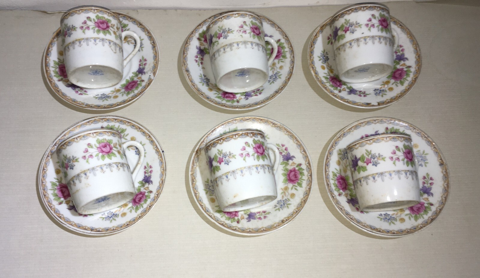 Servizio Da Caffè Royal Porzelan Con Decoro Floreale, Metà '900