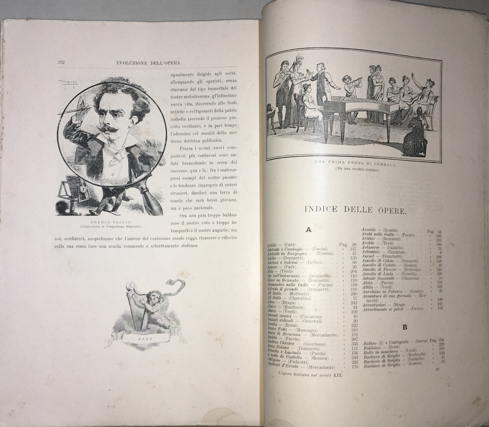 Teatro, Musica, Musicisti: L'Opera Teatrale Italiana   Colombani   Antica Edizione   1900