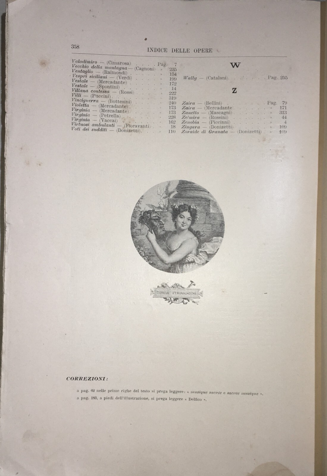 Teatro, Musica, Musicisti: L'Opera Teatrale Italiana   Colombani   Antica Edizione   1900