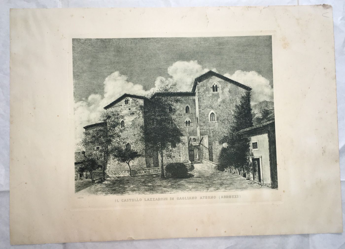 Abruzzo: Architettura, Castello Lazzaroni, Gagliano Aterno. Grande Veduta, Zaccagna