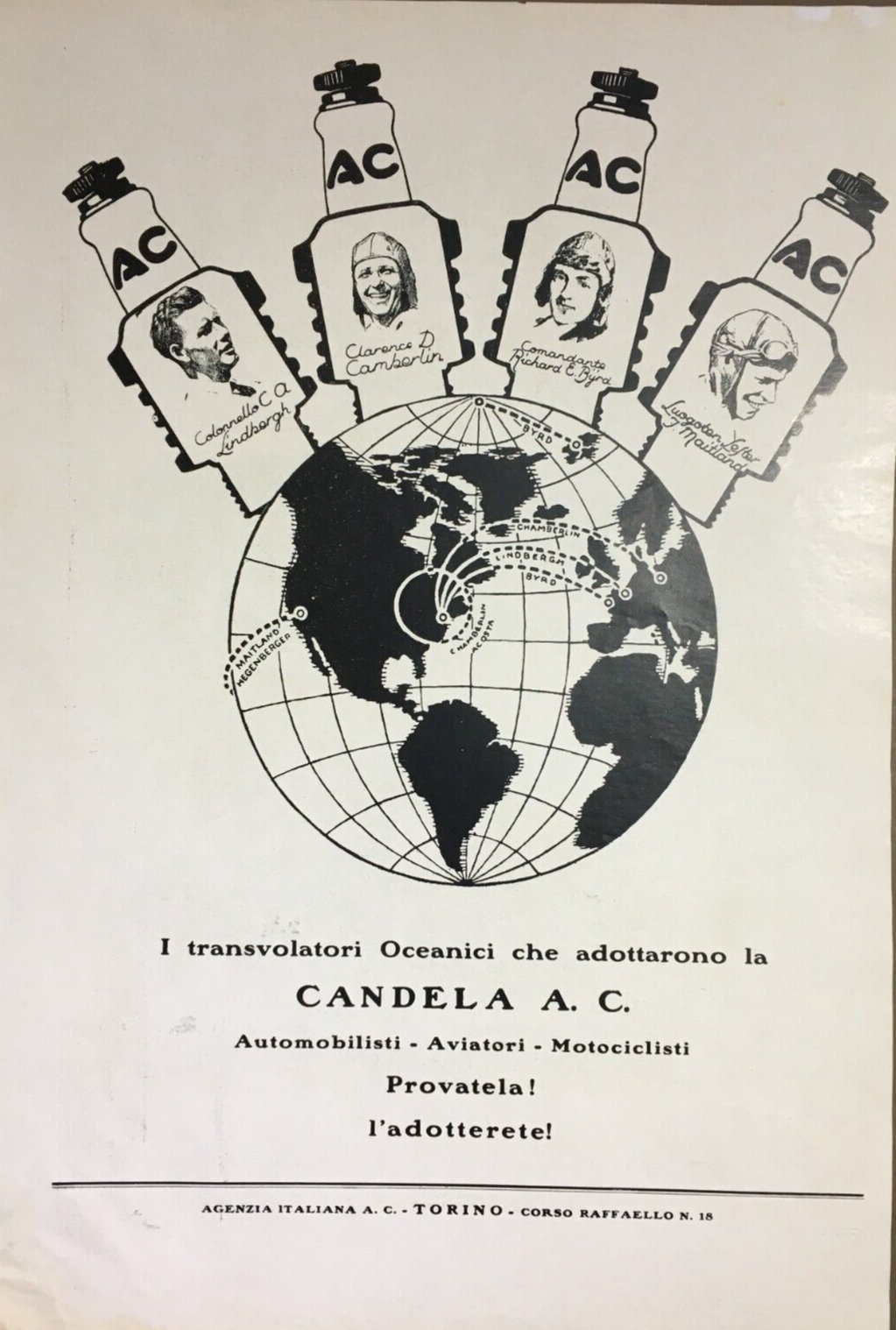 Motori, Auto, Automobili Ceirano, Torino, Berlina Weimann, Candele A.C., Lindbergh