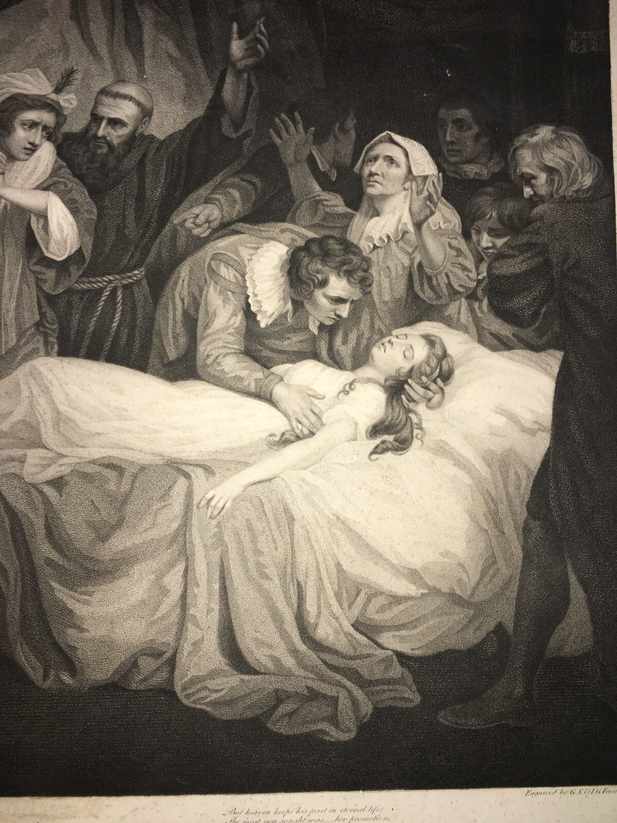 Romeo E Giulietta. Scenografica Veduta. Animata Incisione. Artisti Opie E Facius