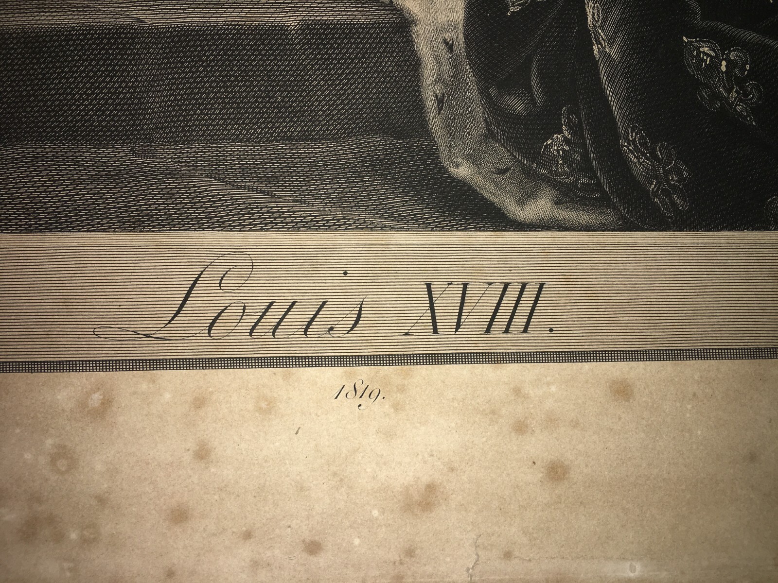 Luigi XVIII: Ritratto Reale Inciso Da Massard (da Gérard), 1819