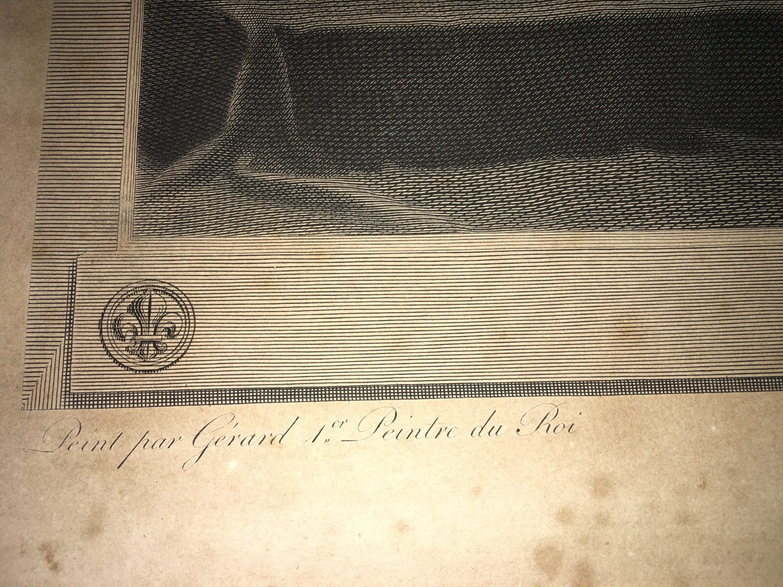 Luigi XVIII: Ritratto Reale Inciso Da Massard (da Gérard), 1819