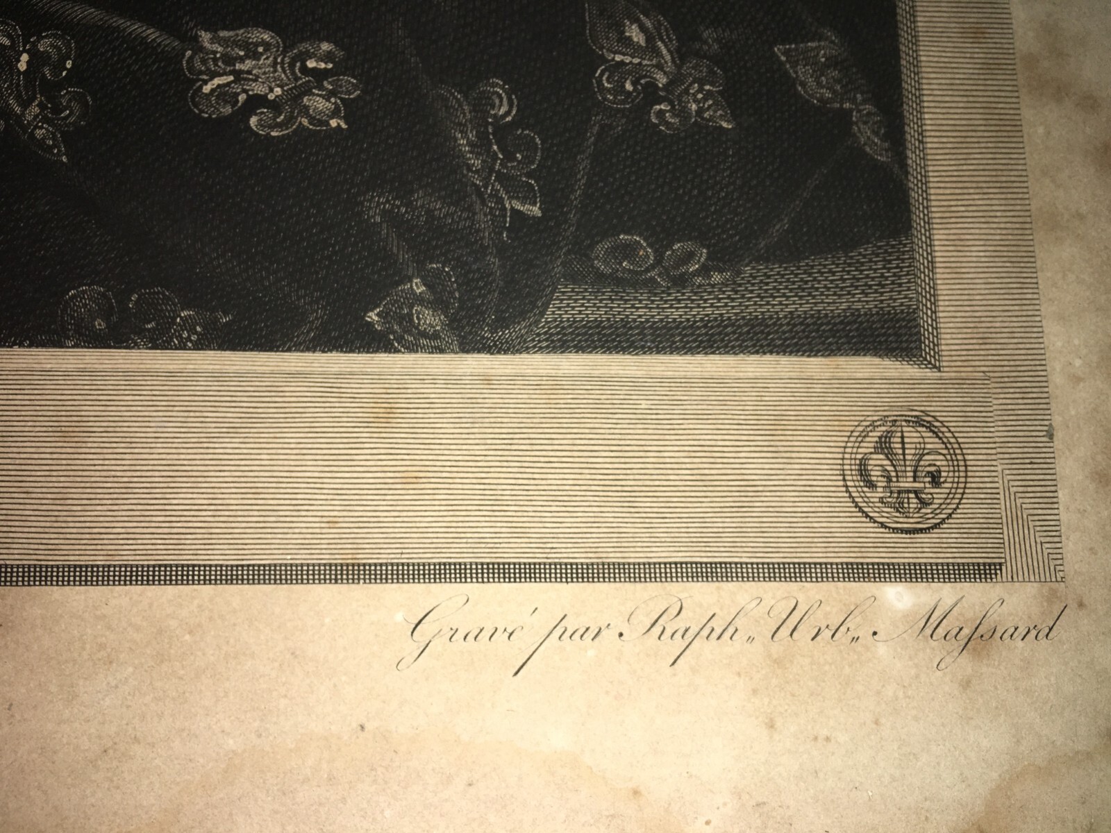 Luigi XVIII: Ritratto Reale Inciso Da Massard (da Gérard), 1819