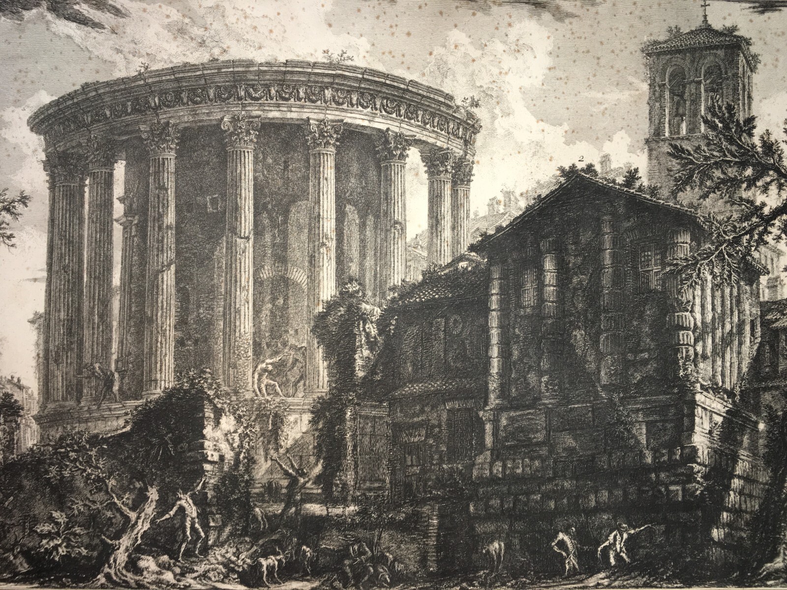Tivoli, Veduta Del Tempio Della Sibilla. Incisione Di Giovanni Battista Piranesi