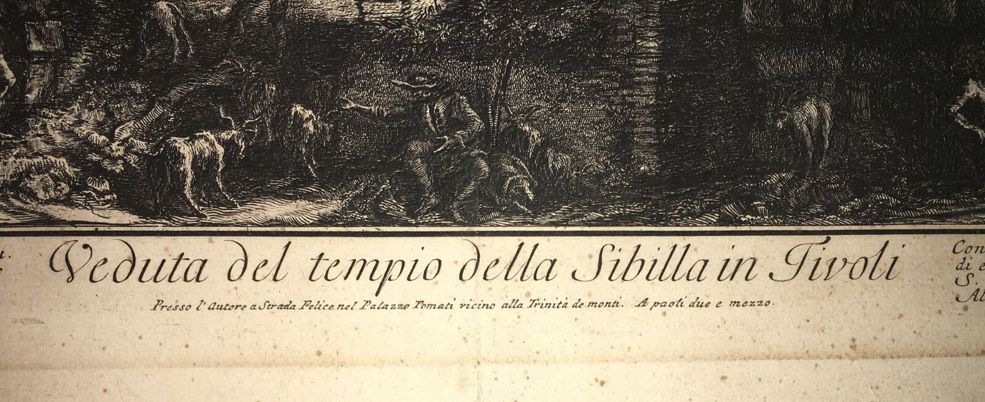 Tivoli, Veduta Del Tempio Della Sibilla. Incisione Di Giovanni Battista Piranesi
