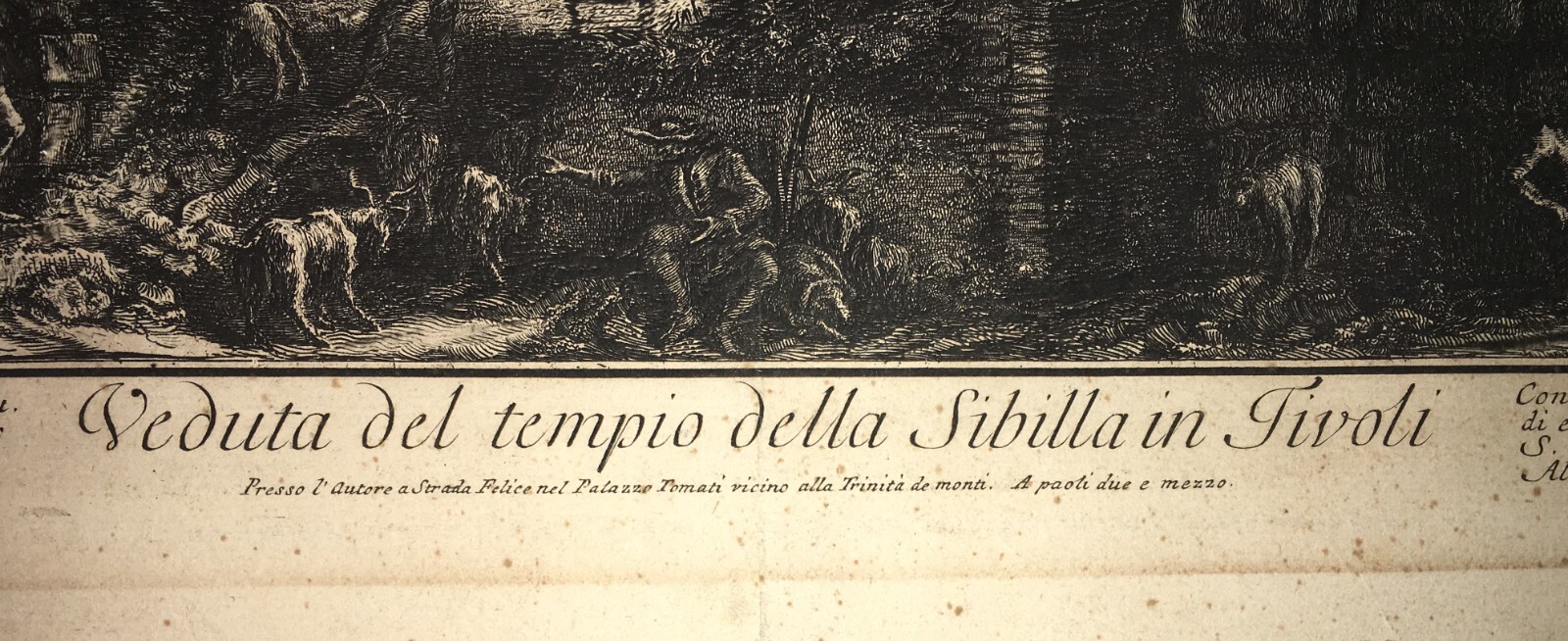 Tivoli, Veduta Del Tempio Della Sibilla. Incisione Di Giovanni Battista Piranesi