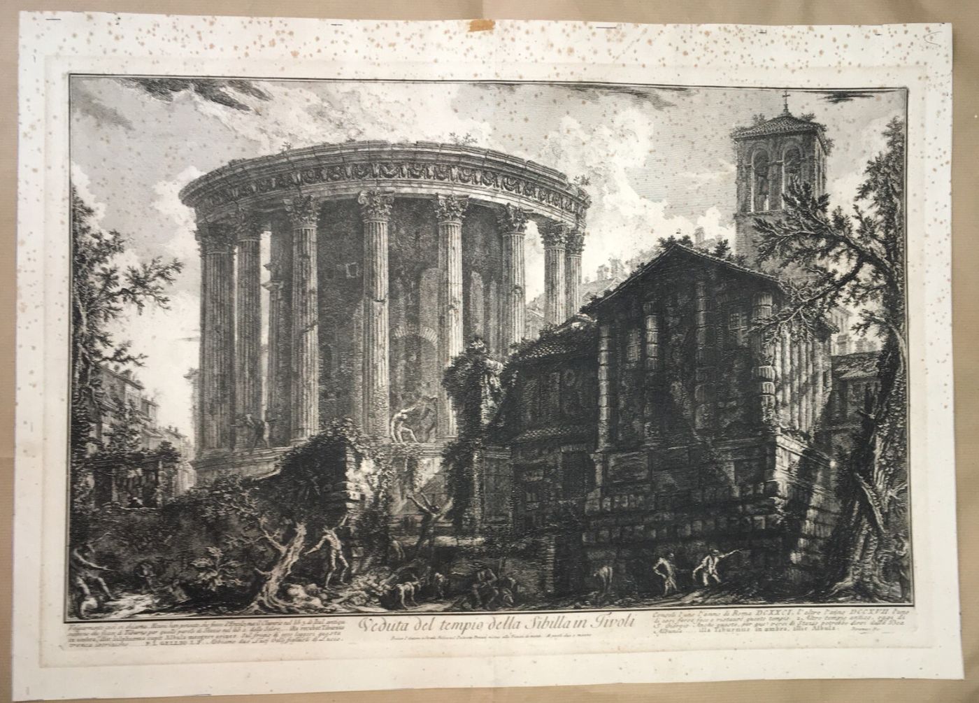 Tivoli, Veduta Del Tempio Della Sibilla. Incisione Di Giovanni Battista Piranesi