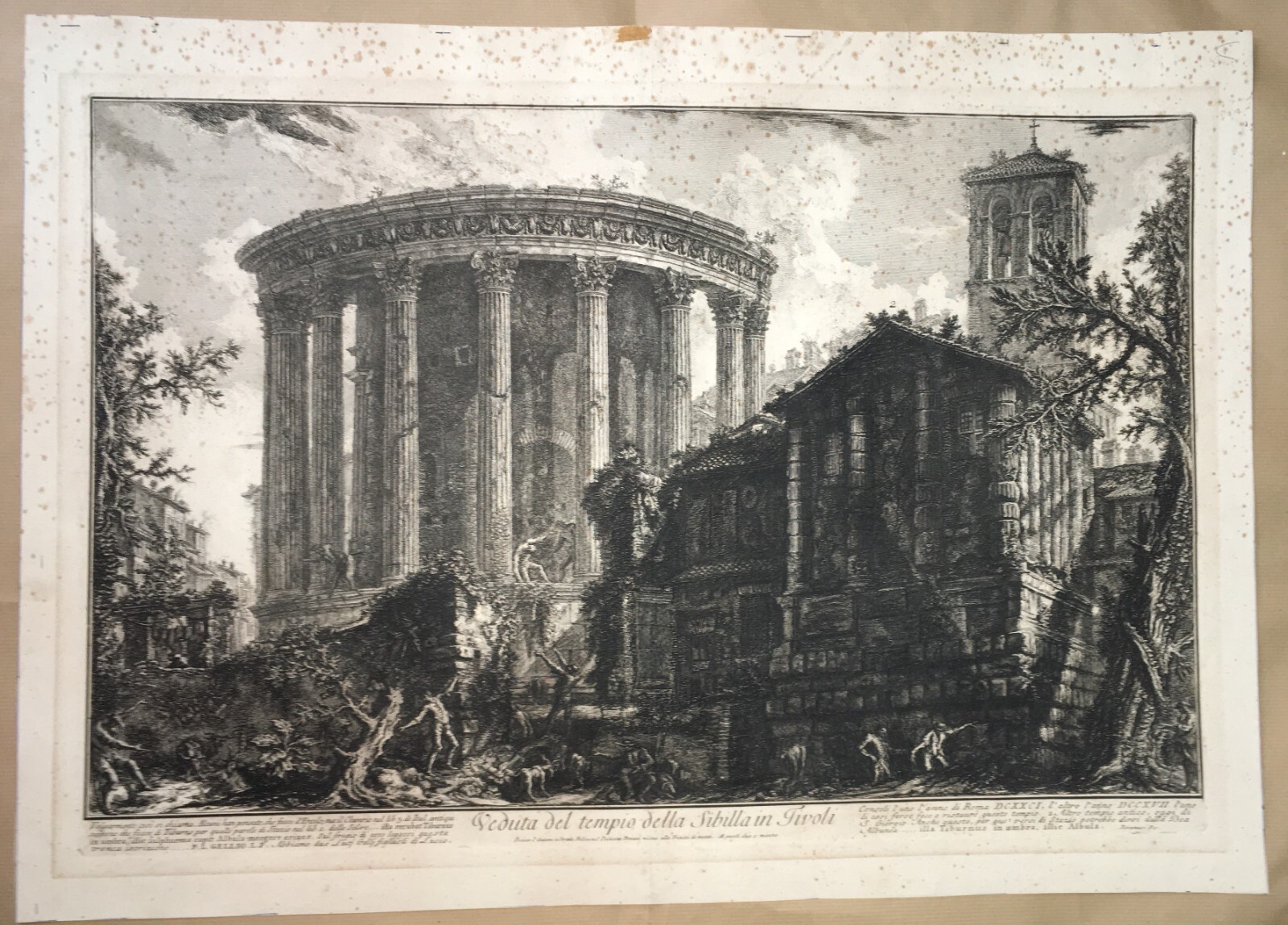 Tivoli, Veduta Del Tempio Della Sibilla. Incisione Di Giovanni Battista Piranesi