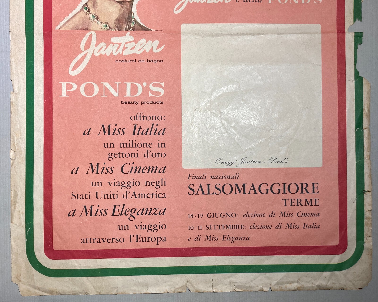 Cinema, Concorso Miss Italia, Jantzen, Pond'S, Salsomaggiore, Pubblicitaria, 1960