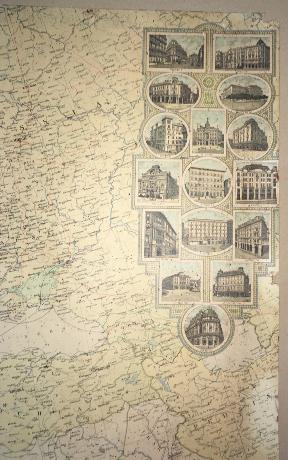 Cartografia Europea: L'Europa Nel 1926   Assicurazioni Generali