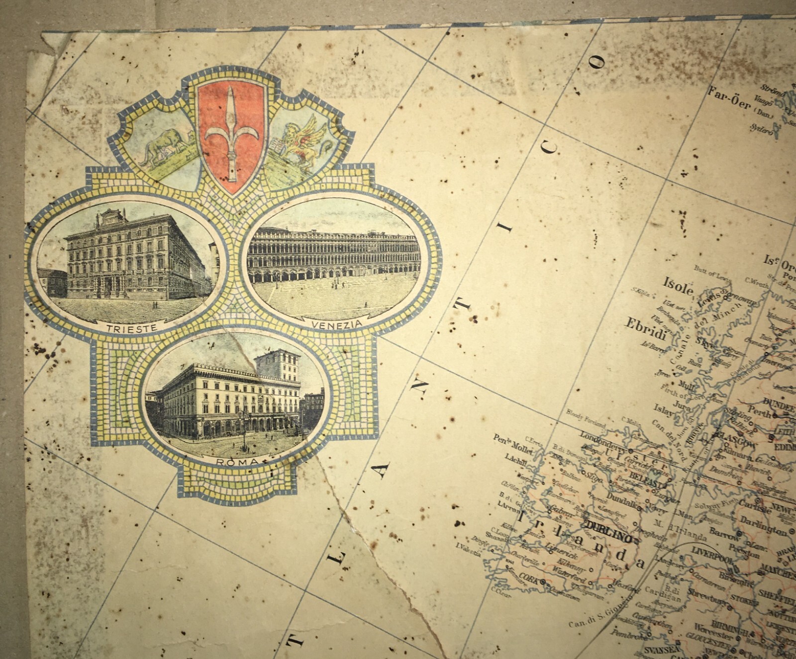Cartografia Europea: L'Europa Nel 1926   Assicurazioni Generali
