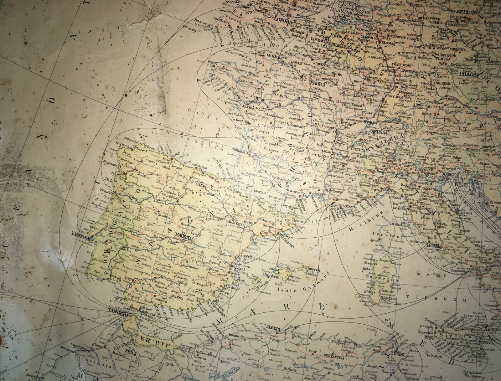 Cartografia Europea: L'Europa Nel 1926   Assicurazioni Generali