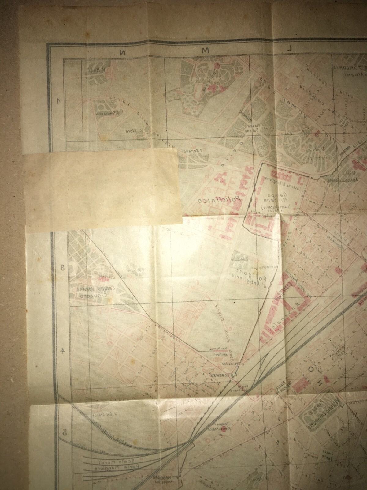 Roma   Antica Mappa Topografica, Stradario Cittadino E Tramvie (1910 Circa)