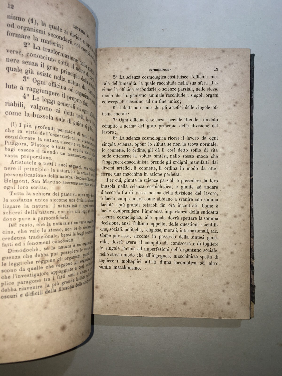 Lettere Cosmologiche Michele Giordano 1872