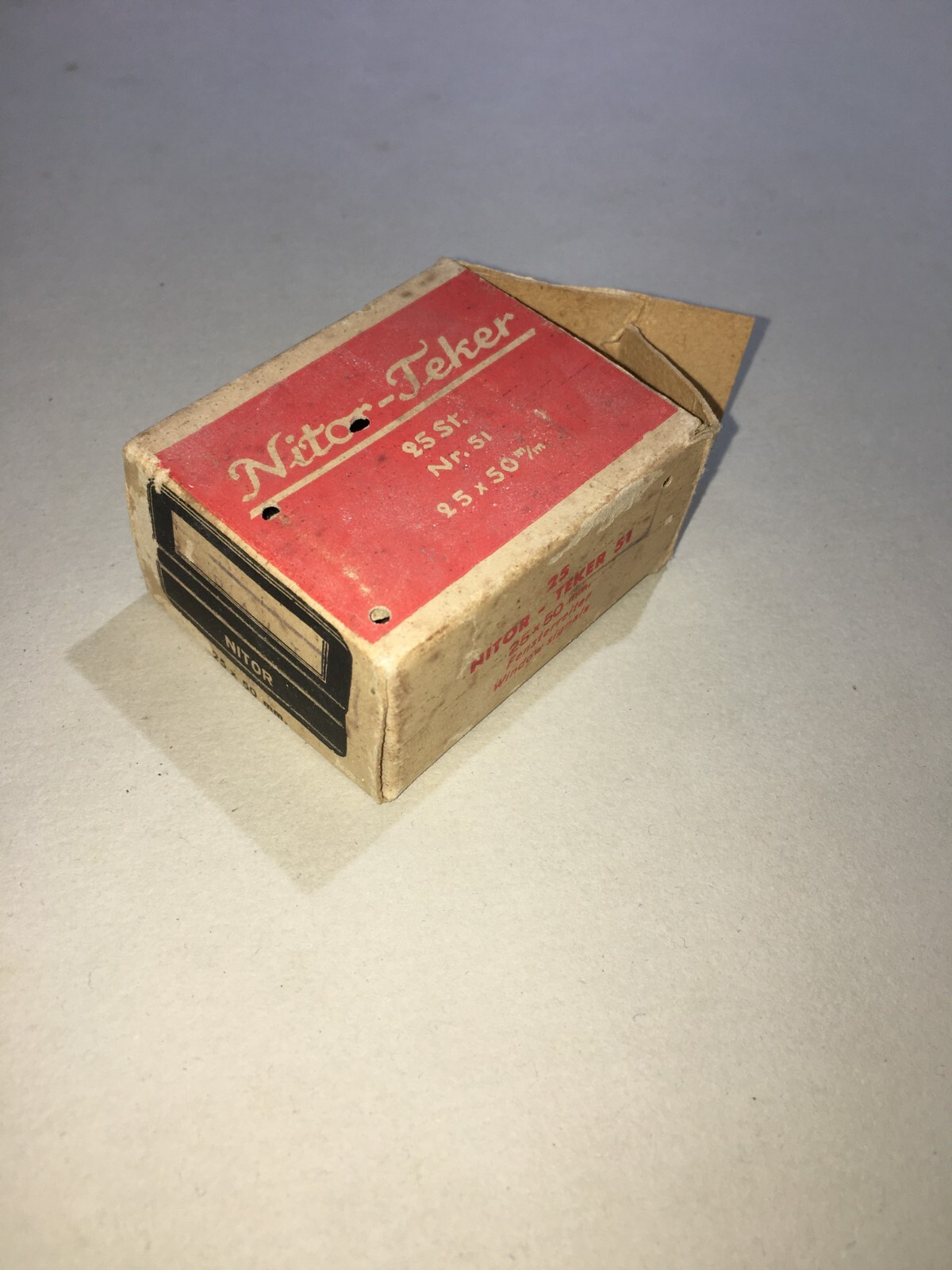 Pubblicitaria Da Collezione: Materiale Per Ufficio Nitor Teker (vecchio Astuccio)