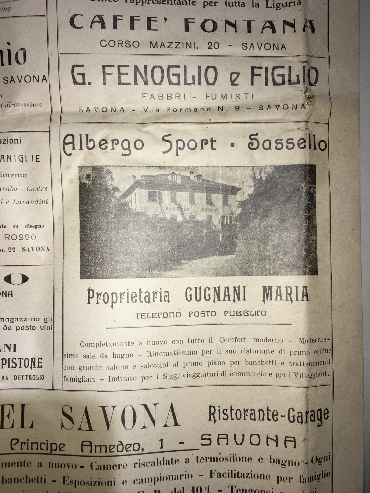 Liguria, Savona, Sassello: Comadira, Angelotti, Ciarlo, Motocicletta Piazza, Fenoglio