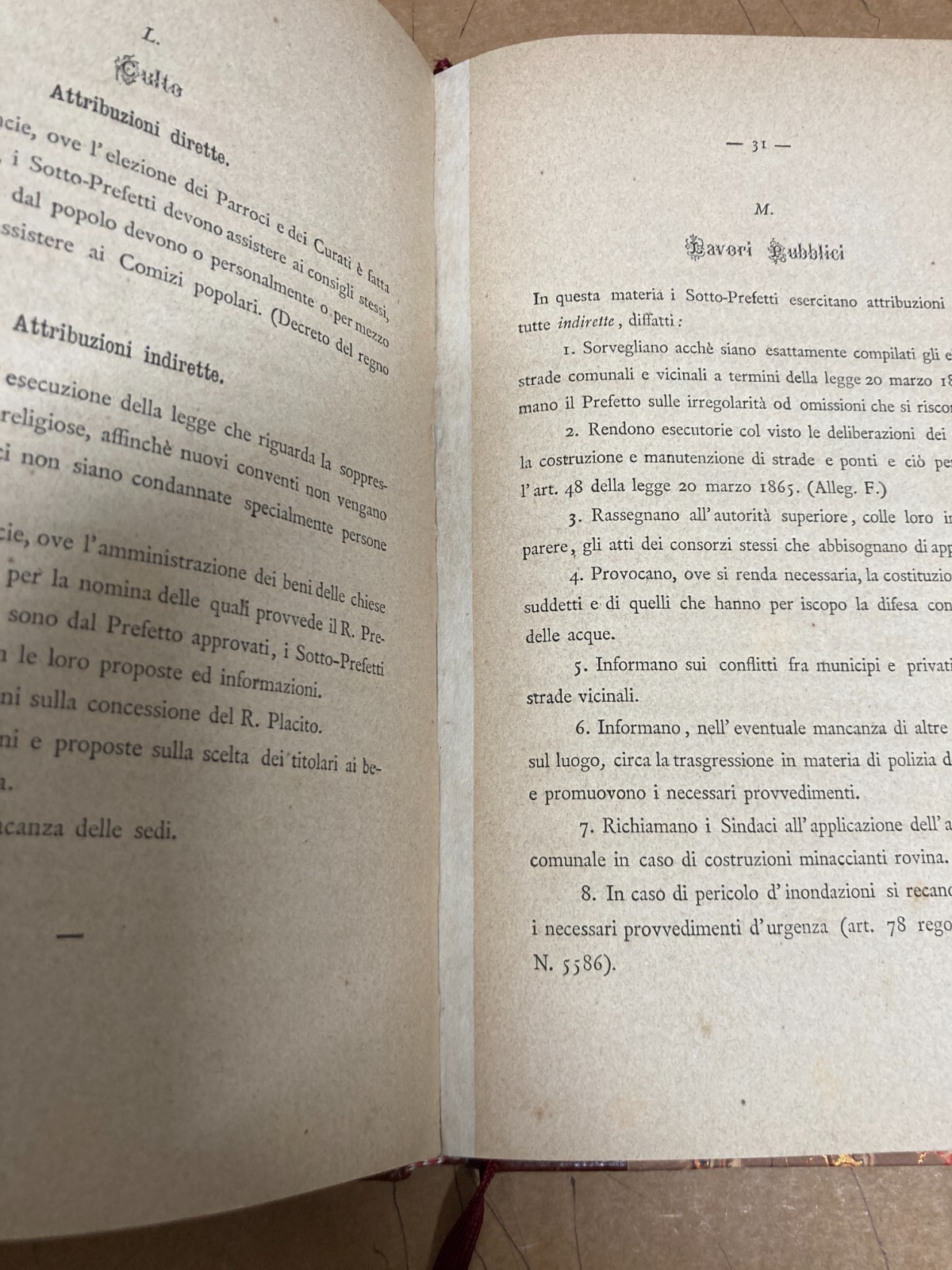 Sottoprefetture, Giurisdizione E Regno d'Italia: Elenco Dei Circondari