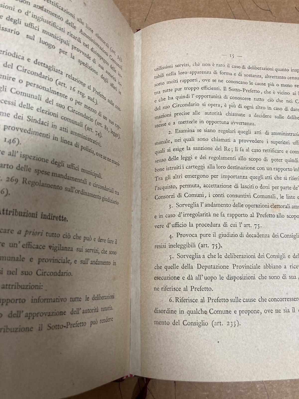 Sottoprefetture, Giurisdizione E Regno d'Italia: Elenco Dei Circondari
