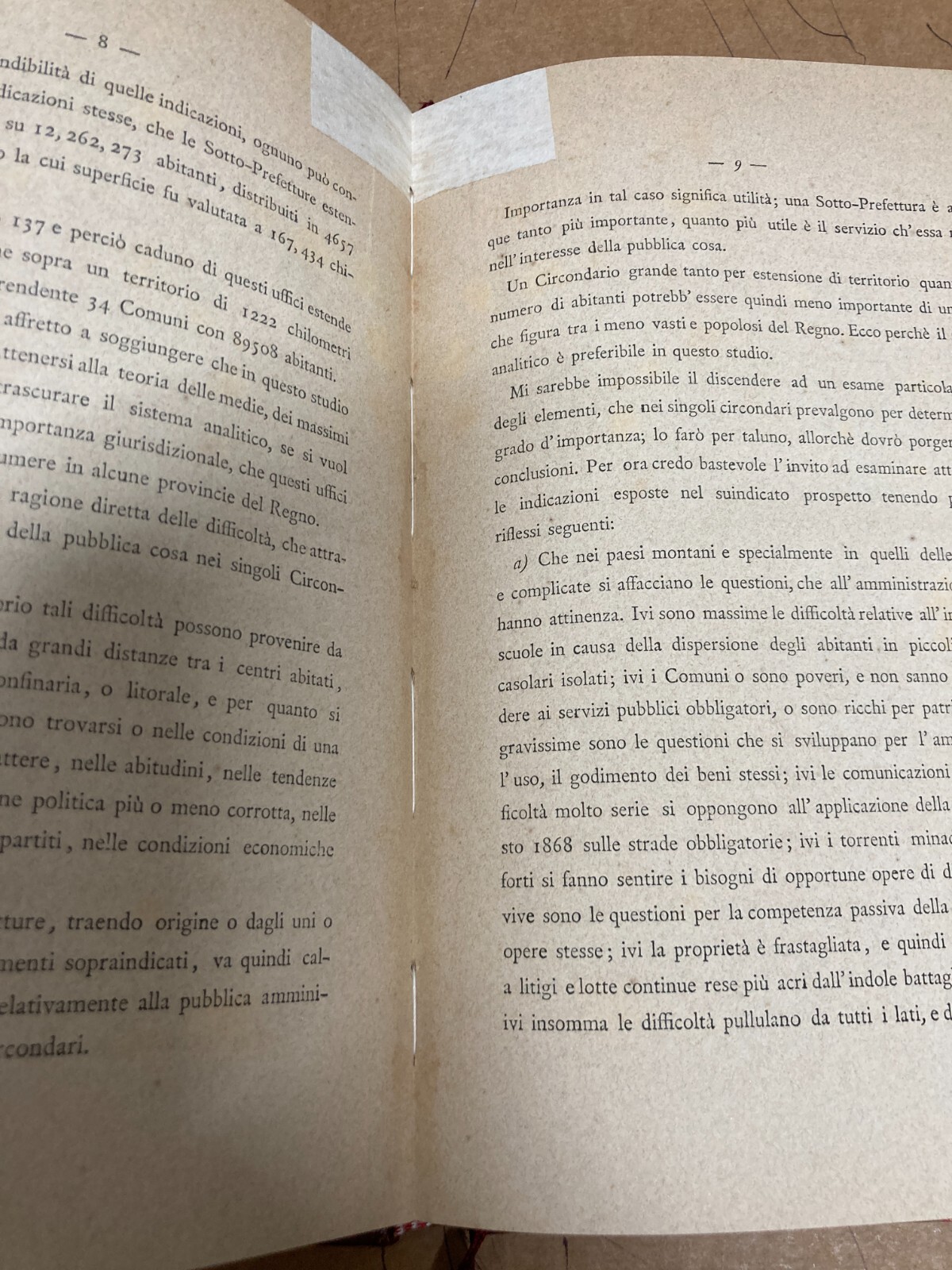 Sottoprefetture, Giurisdizione E Regno d'Italia: Elenco Dei Circondari