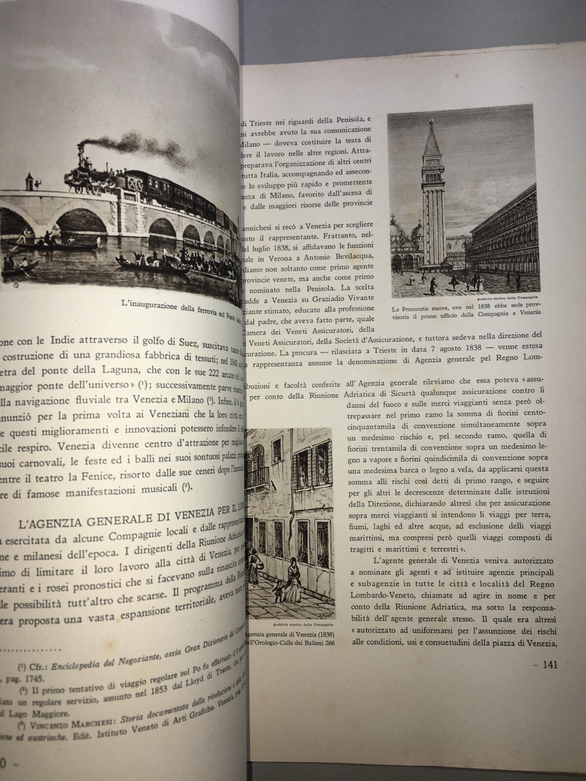 Nel Primo Centenario Della Riunione Adriatica Di Sicurtà (1838 1938)