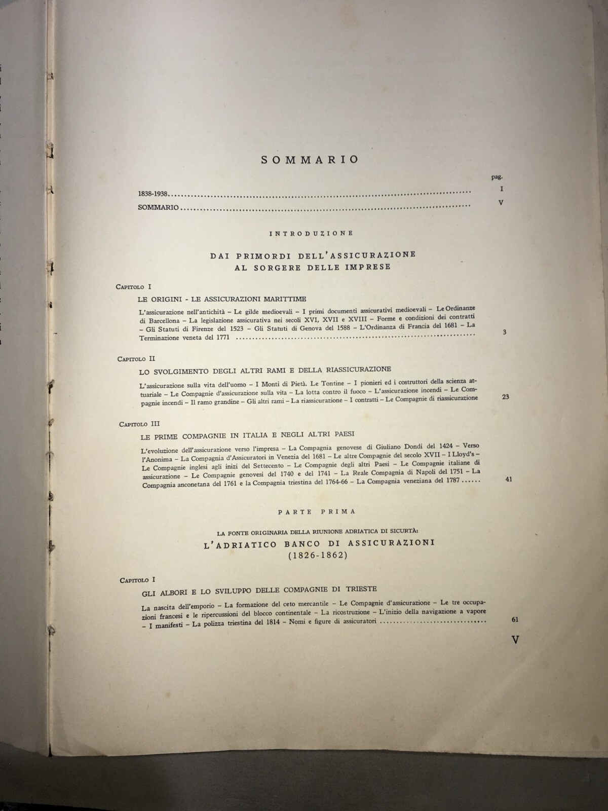 Nel Primo Centenario Della Riunione Adriatica Di Sicurtà (1838 1938)