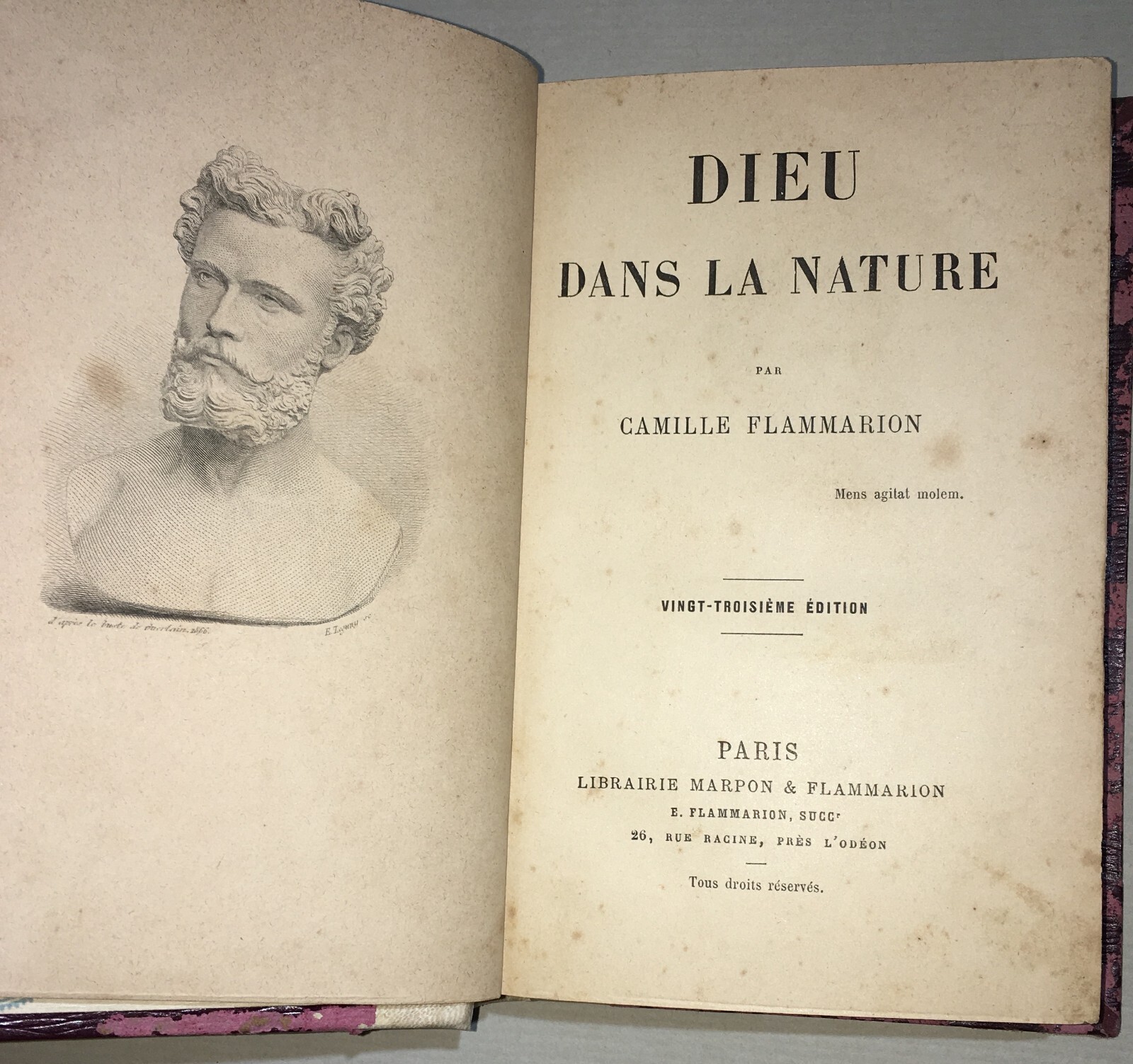 Scienza, Natura, Teologia, Filosofia, Metafisica: Camille Flammarion, Antica Edizione Dell'Ottocento