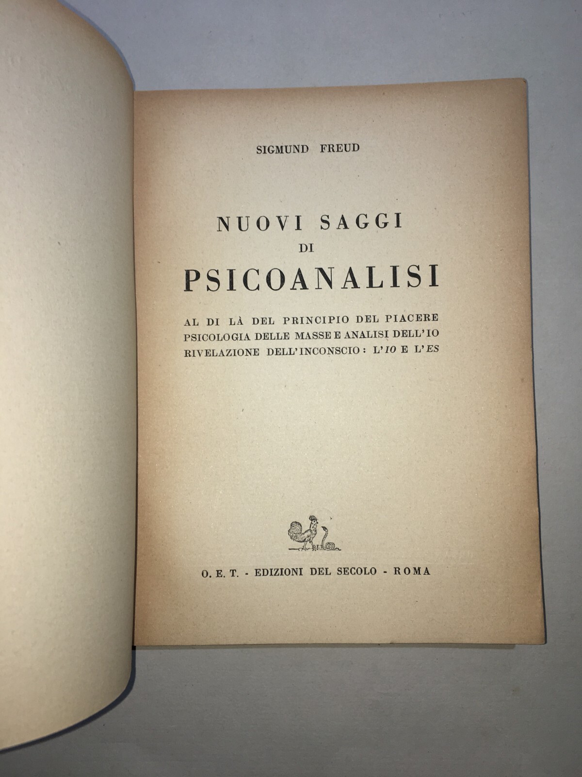 Sigmund Freud: Nuovi Saggi Di Psicoanalisi (1946)