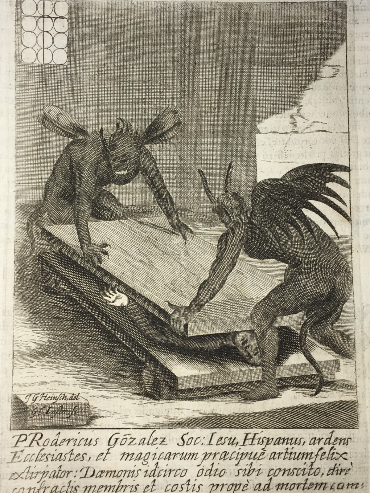 Gesuiti Illustri: Rodericus Gonzales, Spagna, Madrid. Antichissima Incisione Del XVII Secolo