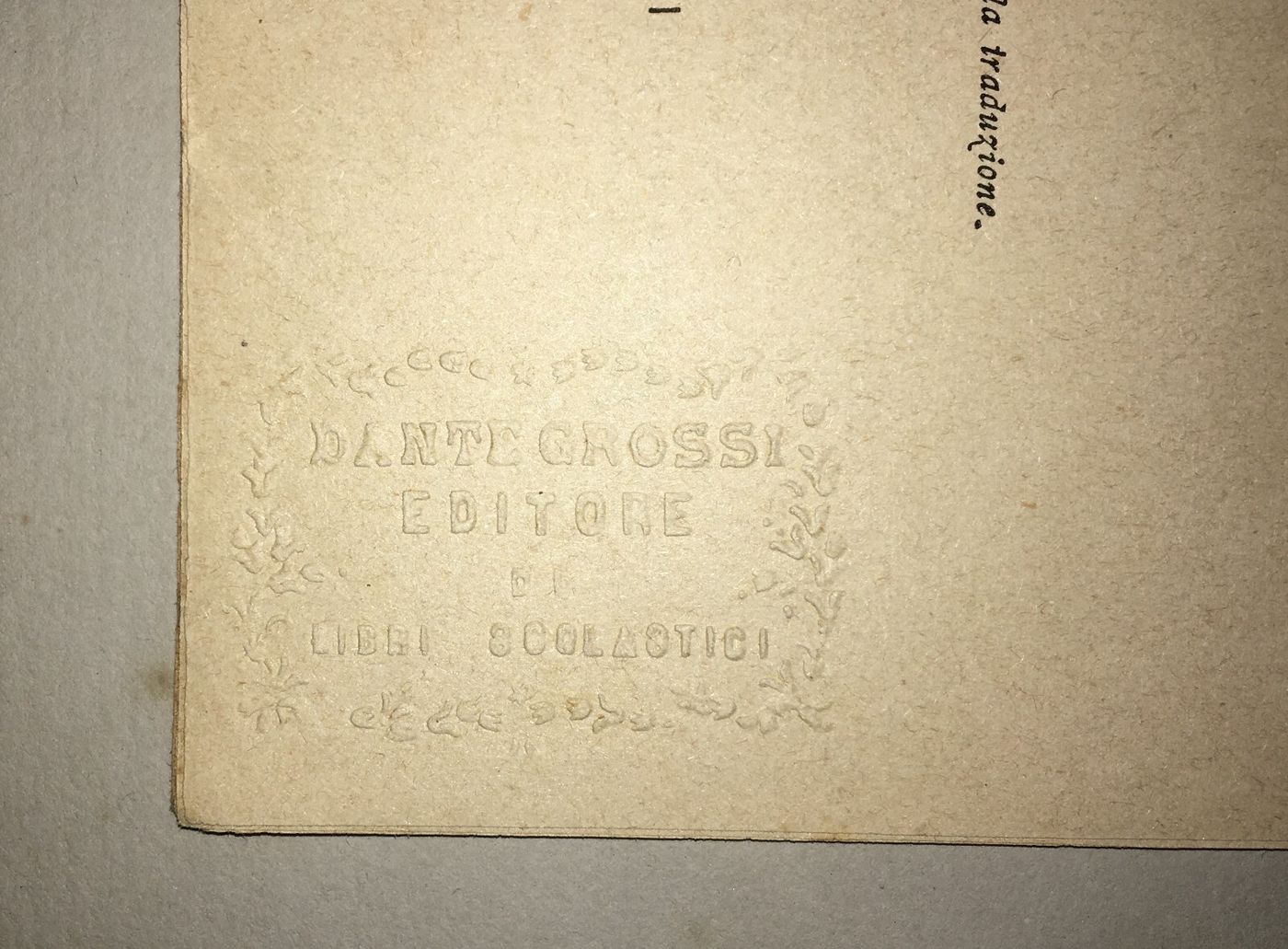 Pedagogia, Scuola E Grammatica: Verbi Italiani   Chiminello   Como   Editore Grossi   1896