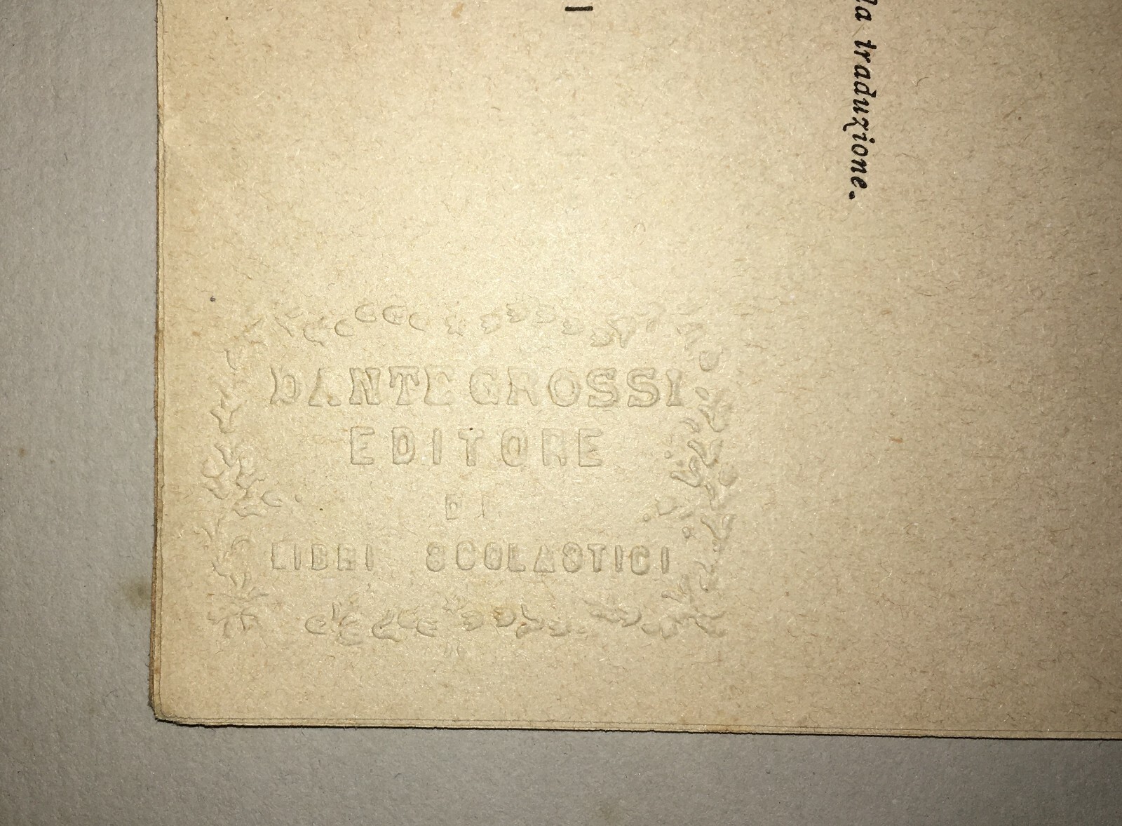 Pedagogia, Scuola E Grammatica: Verbi Italiani   Chiminello   Como   Editore Grossi   1896