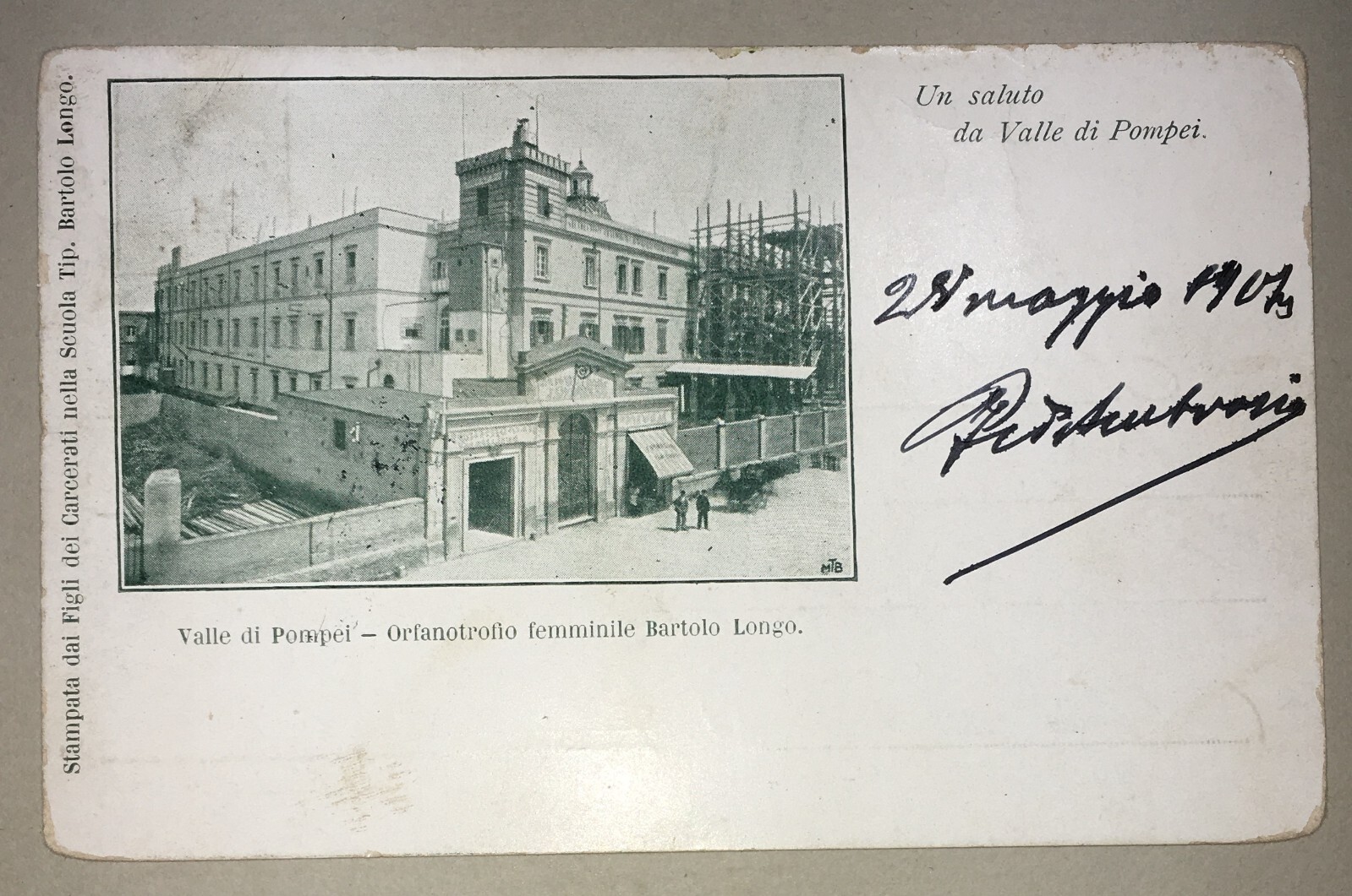 Campania, Valle Di Pompei. Orfanotrofio Bartolo Longo. Cartolina Antica, Prospettiva