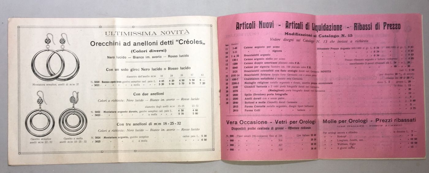 Oreficeria, Argenteria: Catalogo Pubblicitario Ghiglietti Perinetti, Torino, 1922
