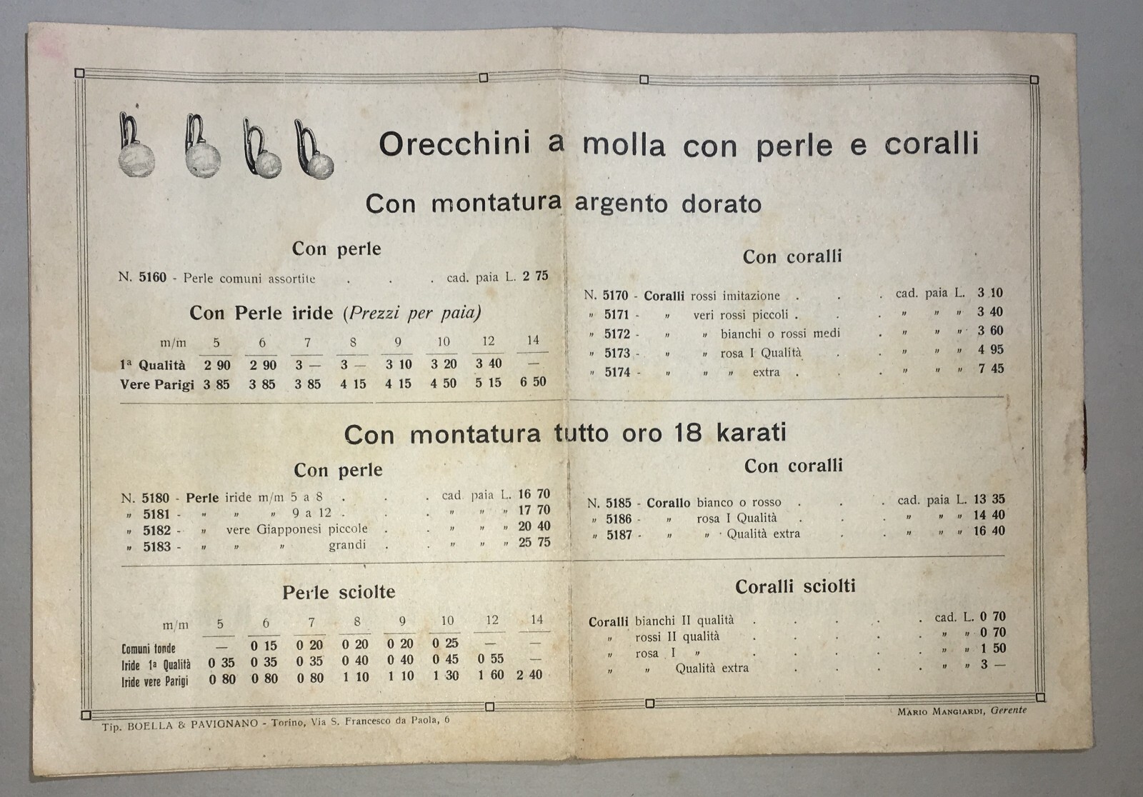 Oreficeria, Argenteria: Catalogo Pubblicitario Ghiglietti Perinetti, Torino, 1922