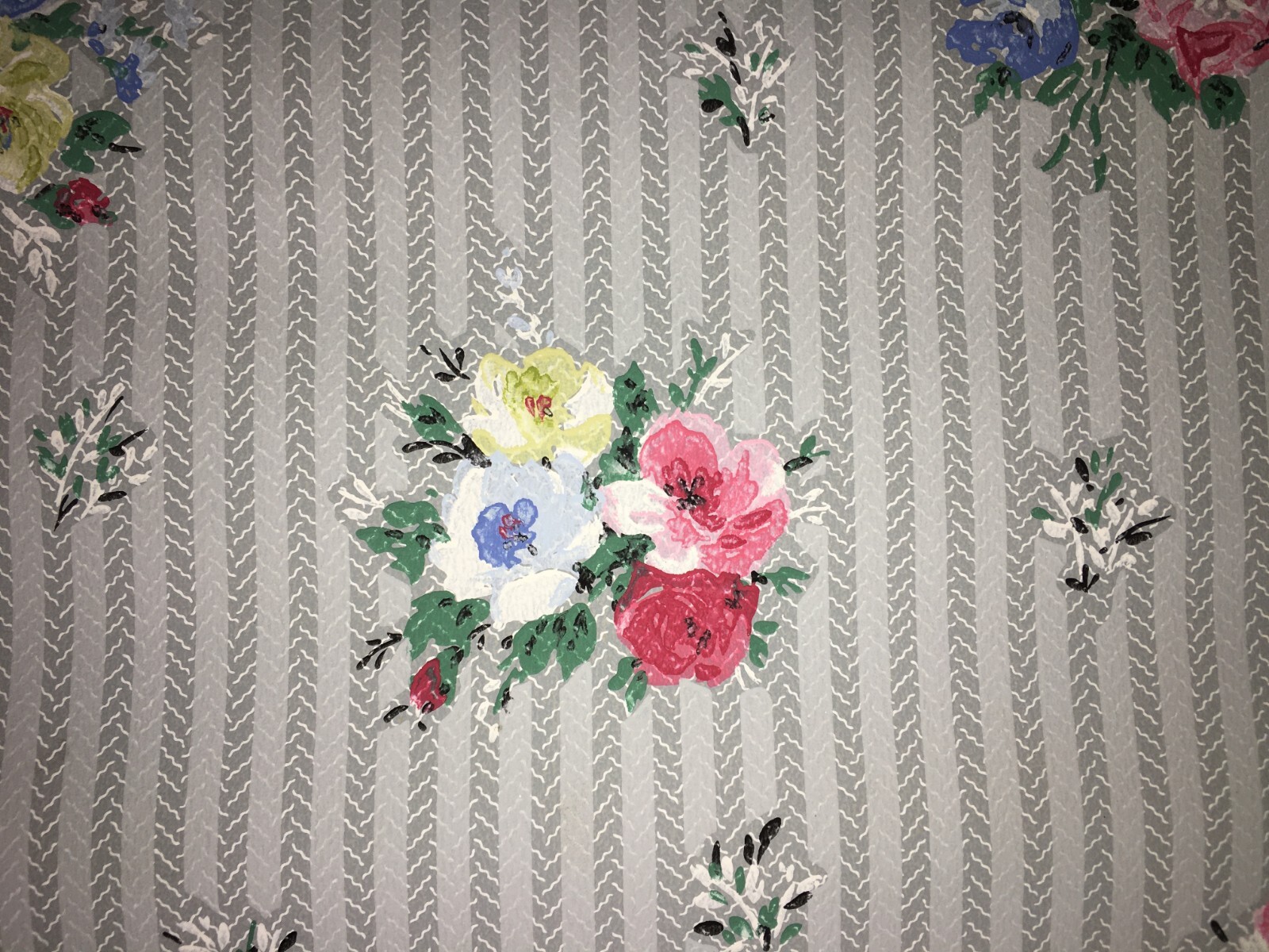 Arte E Decorazione, Carta Da Parato, Pochoir A Motivo Floreale, Belgio
